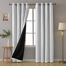 Deconovo Verdunkelungsvorhang Asen Gardinen Verdunkelungsgardine Einfarbig 229x132 Cm Weiaÿ 2er Set Gift Kuche Diy H Vorhange Verdunkelungsvorhang Gardinen