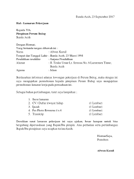 Contoh surat lamaran kerja terbaik, lengkap beserta tips dan trik rahasia pembuatan surat lamaran kerja sehingga mudah mendapatkan pekerjaan. Surat Lamaran Kerja