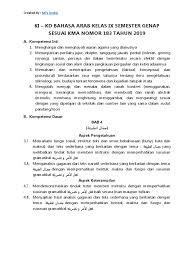 Arab kelas 4 sdit/ mi semester 2/ genap 2017 soal bahasa arab sd kelas 4 soal pts b. Ki Kd Bahasa Arab Kelas Ix Semester Genap