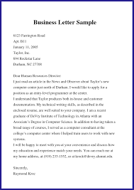 Example Of Simple Business Letter Template Pdf Word