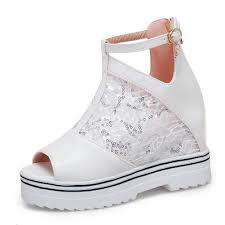 Ribetrini Fashion Hot Sale Plus Size 34 43 Peep Toe Women Shoes Sexy Wedges High Heels Summer Boots Shoes Woman
