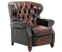 Arthur Chesterfield Leather Wingback Recliner Tufted Reclining Chair Comfort Design Leather Recliner High Leg Recliner