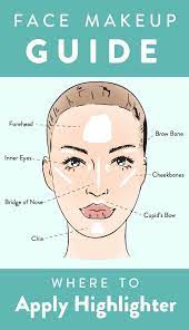 Where To Apply Highlighter For A Gorgeous Glow Where To Apply Highlighter Highlighter Face Makeup Guide