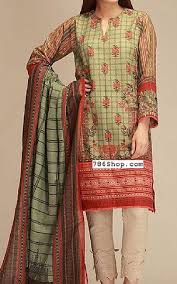 Olive Green Khaddar Suit 2 Pcs Buy Khaadi Pakistani Dresses And Clothing Online In Usa Uk Famous Clothing Brands Khaadi Fashion