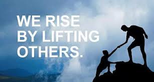 Share the quotes by embedding it on your website or blog. We Rise By Lifting Others Gaslamp District Media