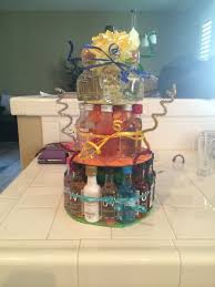 Mini Liquor Bottle Birthday Cake It S My Friends 21st Birthday So I Made Her This Cake Mini Alcohol Bottles Birthday Beer Cake 21st Birthday Cake Alcohol Gift Cake