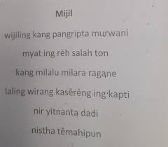 Tembang tengahan uga diarani tembang macapat kuna. B Wangsulana Pitakon Ana Ing Ngisor Iki 1 Piro Cacahe Gatra Ing Tembang Macapat Mijil Brainly Co Id