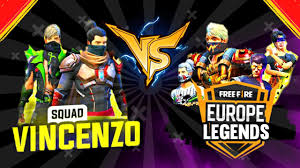 Discover the best live streams anywhere. Le Vincenzo Squad Vs European Legends Vincenzo Handsgotwet Match Garena Freefire Youtube