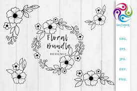 Download Floral Bundle Svg Flower Wreath Svg Crella