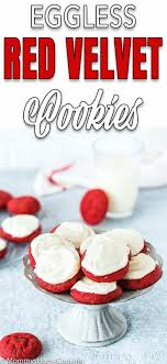 Eggless Red Velvet Cookies Recipe Cookie Recipes Red Velvet Cookie Recipe Easy Cookie Recipes