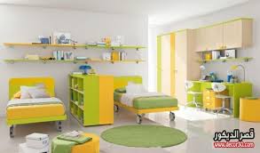 اوض نوم اطفال بسريرين ودولاب كاملة مودرن قصر الديكور