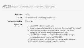 Setiap satu semester mengambil tempoh selama 5 bulan. Akram Noor Sarjana Muda Degree Pengurusan Hartanah