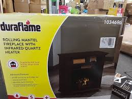 Its versatile 31.5 inch width works in many different spaces, and rear locking casters make it easy to move from room to room. Duraflame 31 5 Wide Cherry Infrared Quartz Electric Fireplace 1034696 Other Tool Boxes Milwaukee Husky Ryobi Hitachi Kobalt Miter Saw Vanities And More Equip Bid