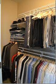 Find out how to organize it with these practical storage solutions. Surprise Closet Organization For The Hubby How To Organize A Man S Closet Easily And Cheap Mensc Mens Closet Organization Closet Organization Diy Men Closet