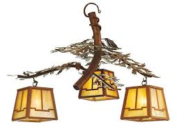 Meyda Pine Branch Valley 3 Light Chandelier Rustic Lighting Fans