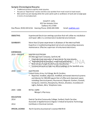 chronological resume format: the