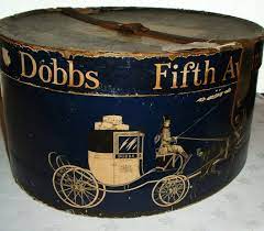 Antique Hat Box Dobbs Fifth Avenue New York Leather Strap So Etsy Scatole Scatole Di Latta Vintage