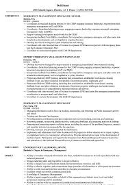 Use this emergency management resume template to highlight your key skills, accomplishments, and work experiences. Emergency Management Specialist Resume Samples Velvet Jobs