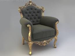 3d Model Armchair 001 Classic 3d Model C4d Obj 3ds Fbx Ma Lwo 21816 Muebles Sillones Sillas