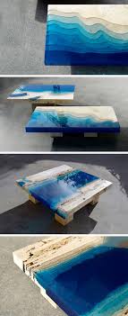 New Marble And Resin Lagoon Coffee Tables By Alexandre Chapelin Resin Furniture Coffee Table Resin Table