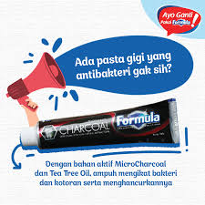 Formula Oral Care On Twitter Pakai Pasta Gigi Formula Charcoal Donggg Ada Antibakterinya