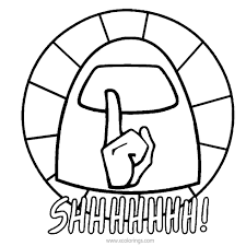 This piece can make a great hand colored framed print, card, postcard, or any paper craft item when you are finished and the download is available to be. Among Us Shh Coloring Pages Xcolorings Com