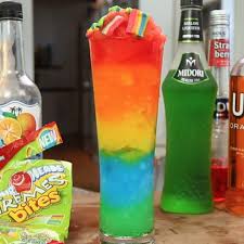 Rainbow Xtreme Tipsy Bartender Recipe Rainbow Drinks Frozen Mixed Drinks Bartender Drinks Recipes