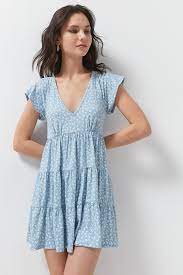 Uo Julia Tiered Ruffle Mini Dress Mini Frock Dress Casual Dress Urban Dresses