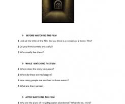 English as a second language (esl) grade/level: Movie Worksheet The Tunnel