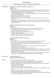 Seasoned construction project manager with 15 years experience. Transportation Project Manager Resume Samples Velvet Jobs