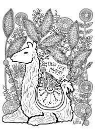 This set has 3 different styles. Llama Enjoy Every Moment Llamas Adult Coloring Pages