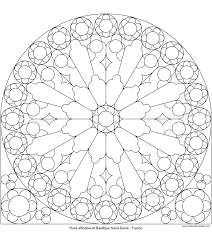 Rose Window At St Denis To Color Mandala Coloring Mandala Coloring Pages Color Wheel Projects