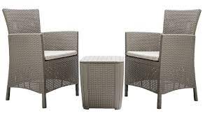Each and every keter product is thoughtfully engineered to combine the durability of plastic, attractive design and. Buy Keter Iowa 2 Seater Rattan Effect Bistro Set With Storage Garden Table And Chair Sets Argos Bistro Set Garden Table And Chairs Garden Storage