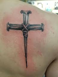 The nail cross tattoo is a very powerful and moving way to convey your christian beliefs and spirituality: Cross Of Nails By Sheila Norris At Green Dragon Tattoo Studio In Clinton Il Tattoos