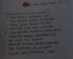 Buatlah Kesimpulan Isi Dari Masing Masing Puisi Rakyat Tersebut Brainly Co Id