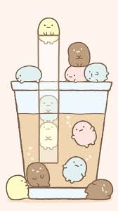Kawaii group of bobas in a cup of tea or what ever kind of drink you like. Cute Bubble Tea Drawings 600x1067 Wallpaper Teahub Io