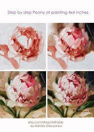 How to paint a floral in oils, part 3. Step By Step Peony Painting Painting Flowers Tutorial Oil Painting Tutorial Peony Painting