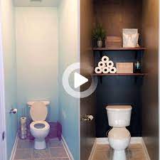28 Hall Dentree Salle De Bains Makeover Avec Seulement 100 Deco Toilettes Idee Deco Toilettes Decoration Toilettes