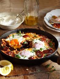 Spicy Spanish Eggs Recipes Chorizo Recipes Spanish Eggs