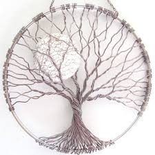 Calming Tree Wire Tree Of Life Wall Hanging Sun Catcher Tree Decor With Magnesite Moon Metal Tree Wall Art Metal Tree Tree Sculpture