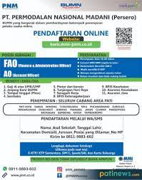 Viimeisimmät twiitit käyttäjältä info loker lombok (@infolokerlombok). Pt Pnm Persero Buka Lowongan Pekerjaan Area Pati Ini Persyaratannya