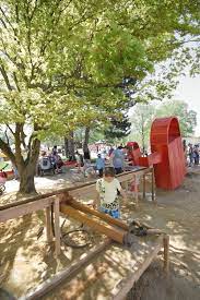 Water Playground With An Adjustable Wooden Channel System Water Playground Playground Design Landscape Architecture