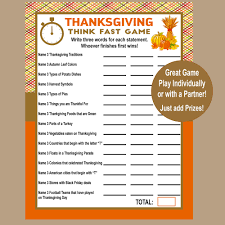 Dec 09, 2020 · there are games with free printables (trivia, charades, bingo, minute to win it christmas games) and others that have all of the instructions you need to have your own holiday game night. Thanksgiving Trivia Game Think Fast Game Thanksgiving Etsy