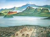 Historic View of Tenochtitlan, Ancient Capital of the Aztec Empire ...
