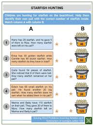 For example (d) inverse of addition : Word Problems Involving Addition Subtraction Of Numbers Worksheets