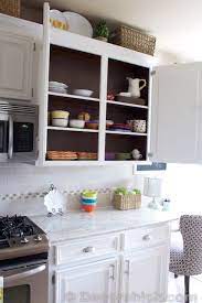 You should paint the inside of the cabinets before you paint the facing or sides to prevent drips or mistakes. Painting Cabinets Inside White Kitchen Makeover Inside Kitchen Cabinets Painting Kitchen Cabinets