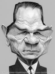 Tommy Lee Jones Artist Thierry Coquelet Website Http Thierrycoquelet Blogspot Com Funny Caricatures Caricature Sketch Caricature