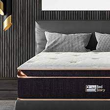 amazon com bedstory 12 inch gel hybrid mattress queen black luxury spring mattress individually encased pocket coil mattress springs hybrid mattress mattress