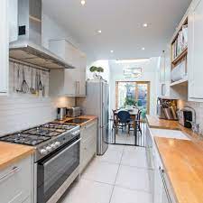 The Slim House Of Tv Fame Is Up For Sale Ideal Home Kitchen Remodel Small Long Narrow Kitchen Kitchen Layout
