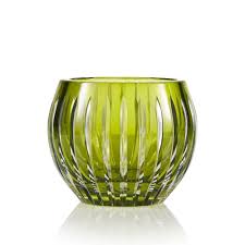 This candle holder is painted with professional stained glass paints. Crystal Candleholders And Votives Gurasu Crystal